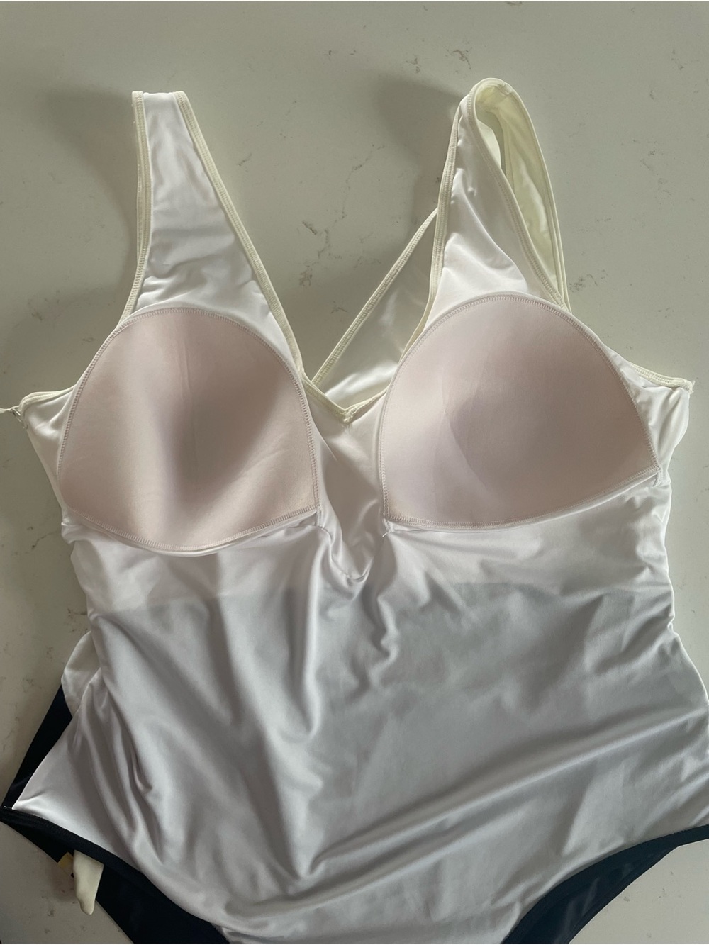 NWT Summersalt The Perfect Wrap One-Piece Swimsuit Cream + Black - Picture 9 of 11